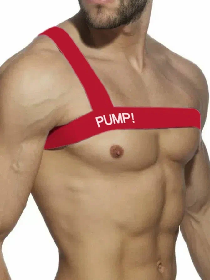 

Мужская портупея PUMP! PU5507, красная, р-р S-XXL, Красный, PU5507