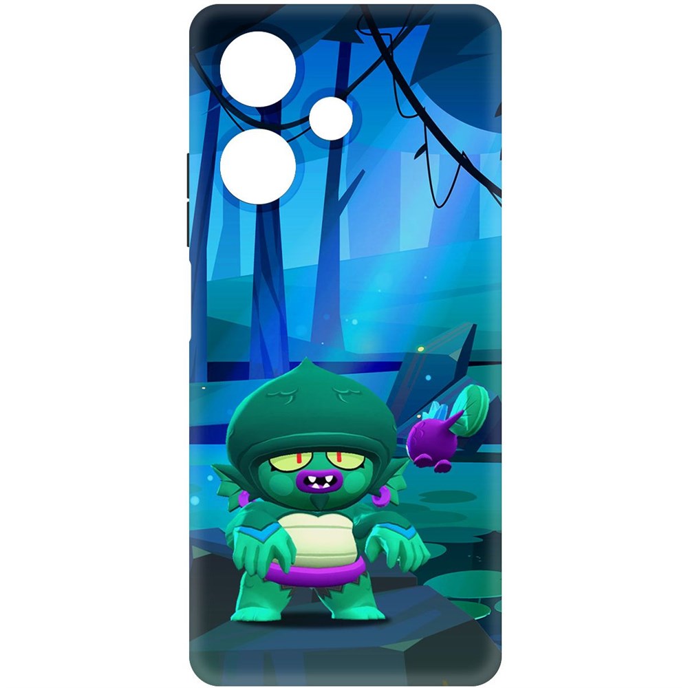 

Чехол-накладка Софт Brawl Stars - Болотный Джин для INFINIX Hot 30, Черный