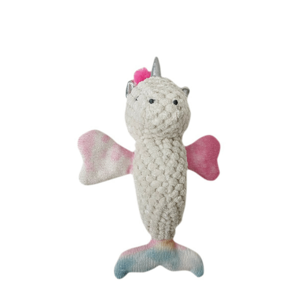 

Игрушка для собак Chomper Unicorn Beach Party Морской конек с пищалкой и шуршалкой белая