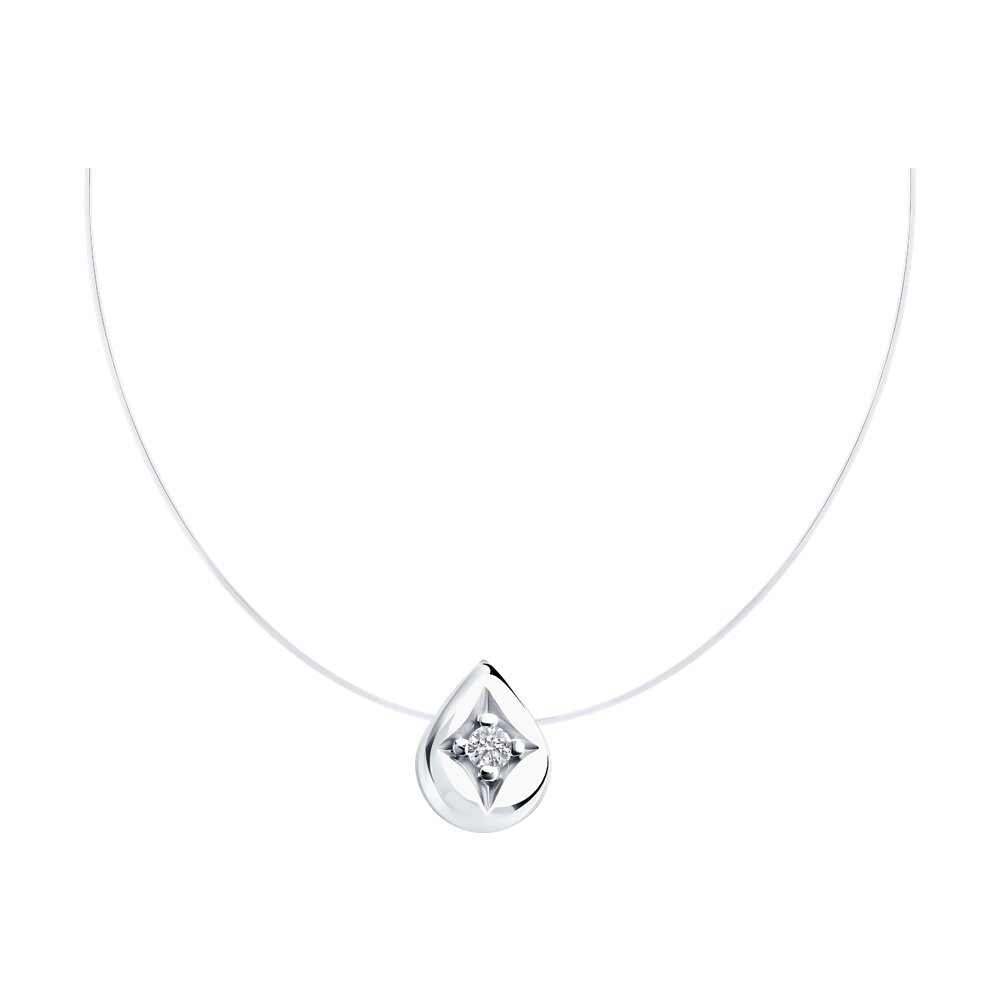 

Колье из серебра 50 см Diamant 94-170-02194-1, фианит, 94-170-02194-1
