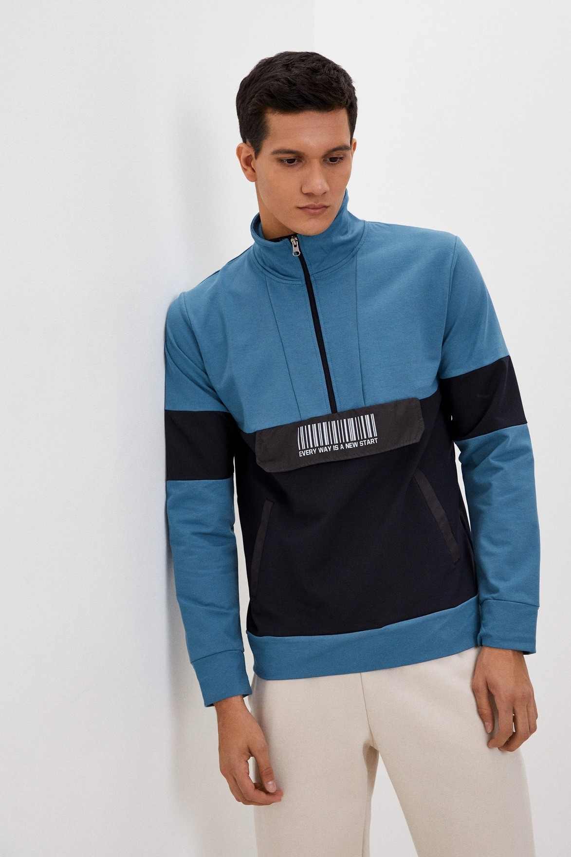 

Толстовка мужская VIENETTA 966000_2525 синяя XL, Синий, 966000_2525