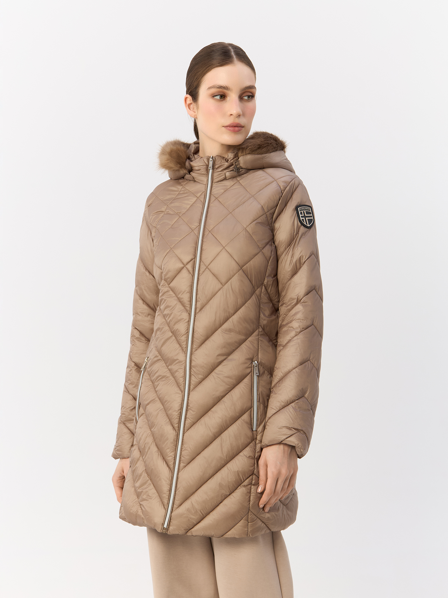 Пальто женское Geographical Norway WU6979F/GNO коричневое L