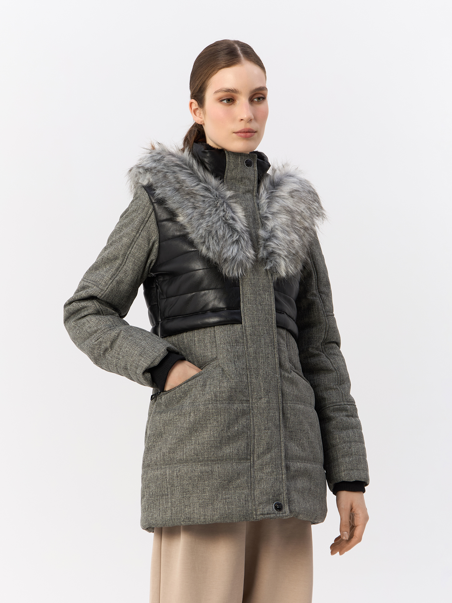 

Куртка женская Geographical Norway WU8233F/GNO серая 2XL, Серый, WU8233F/GNO