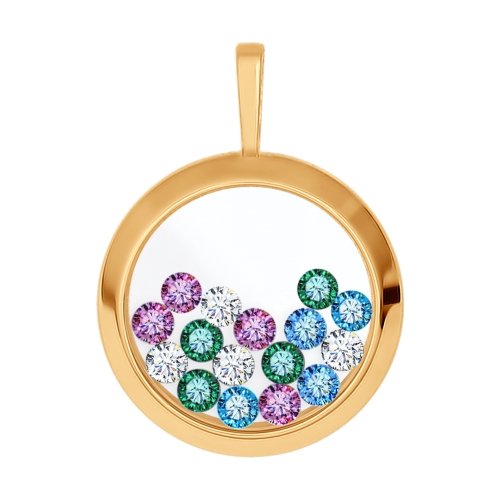 

Подвеска из красного золота с фианитом Яхонт Ювелирный 138346, 138346