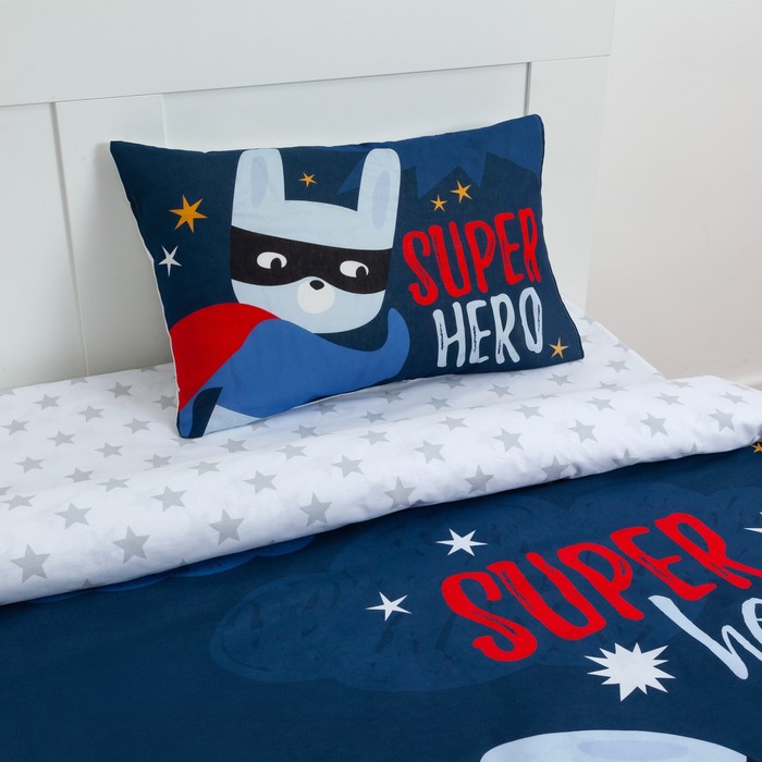 Постельное бельё «Этель» 1.5 сп Super hero 143x215 см, 150x214 см, 50x70 см -1 шт,100% хл,