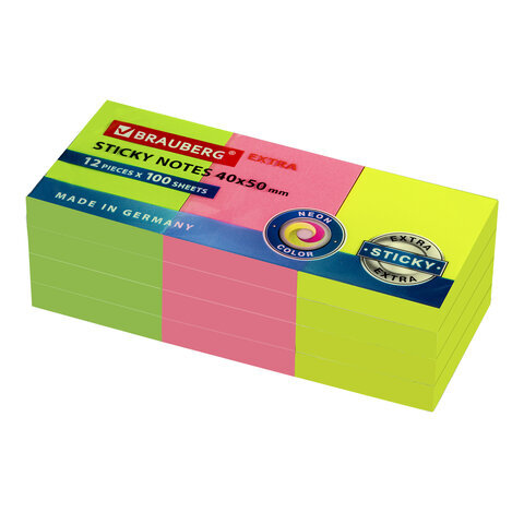 

Блоки самоклеящийся EXTRA STICKY BRAUBERG, 112415