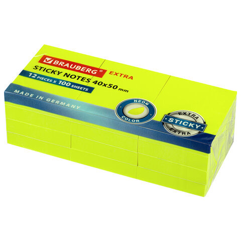 

Блоки самоклеящийся EXTRA STICKY BRAUBERG, 112414