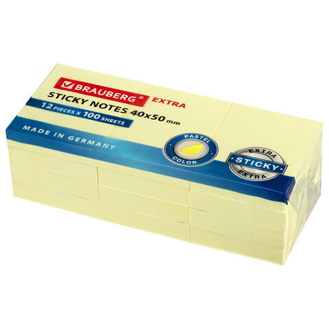 

Блоки самоклеящийся EXTRA STICKY BRAUBERG, 112413, Желтый