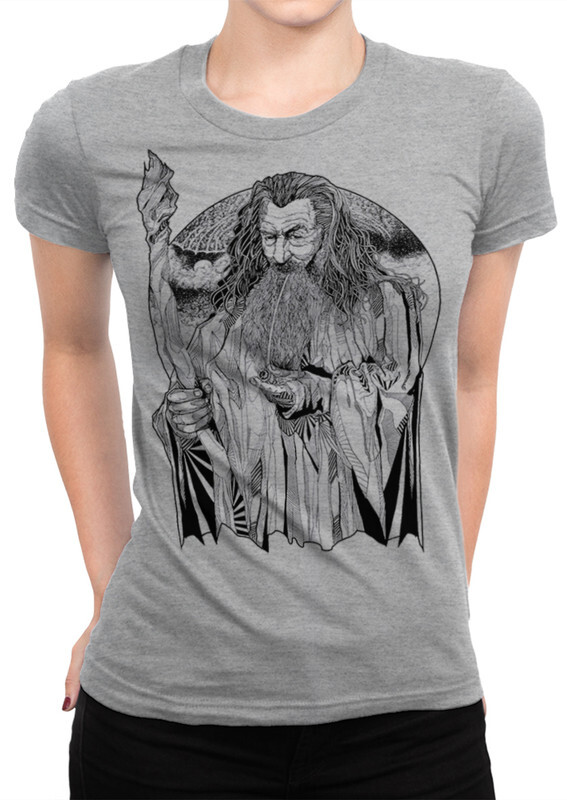 

Футболка женская Dream Shirts Властелин Колец - Гендальф серая 2XL, "Властелин Колец - Гендальф"
