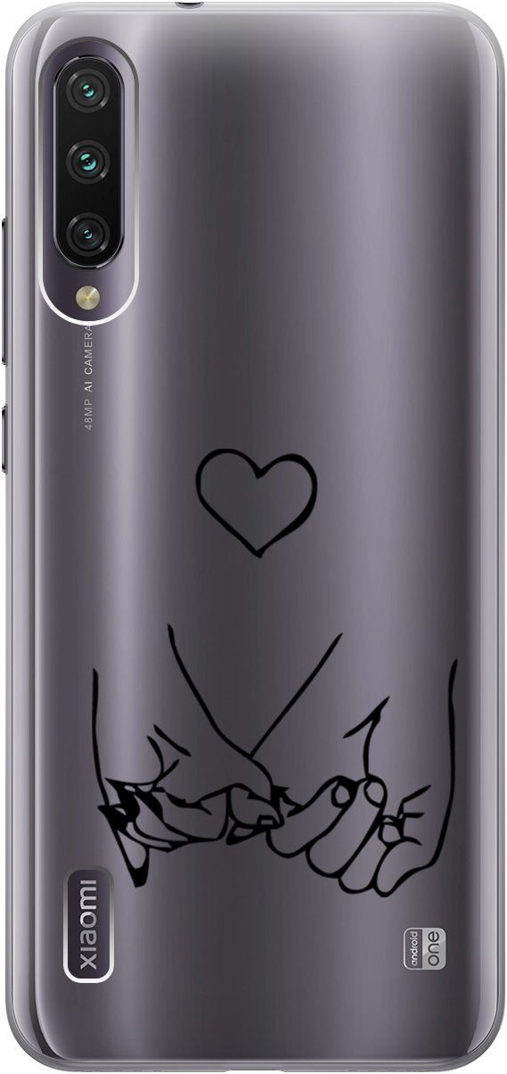 

Чехол на Xiaomi Mi A3 "Lovers Hands" прозрачный, Прозрачный;черный, 5516