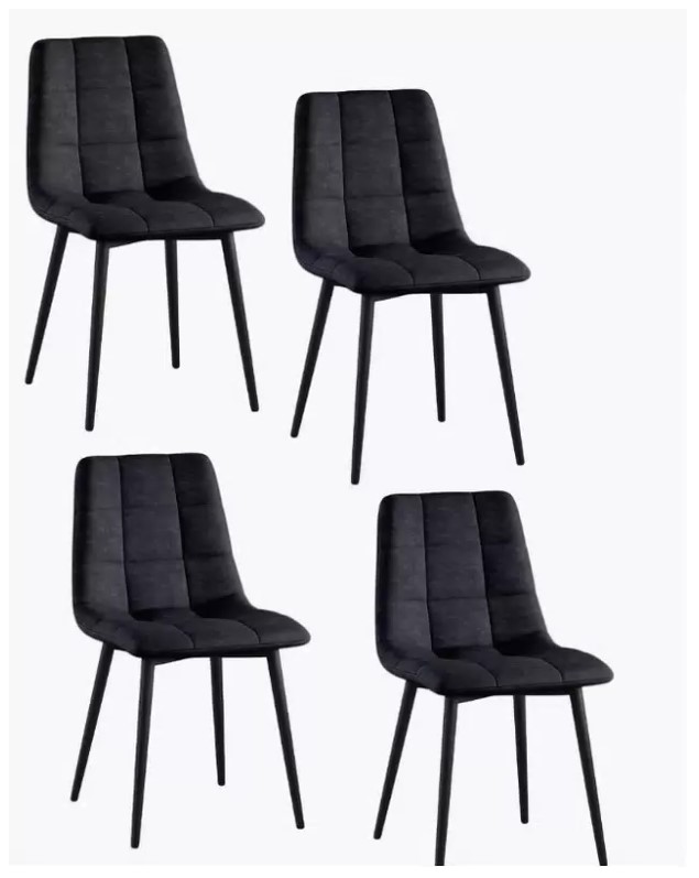 

Стулья Belgatto Сити 4 шт, черный велюр 42x41x87 см, Сити