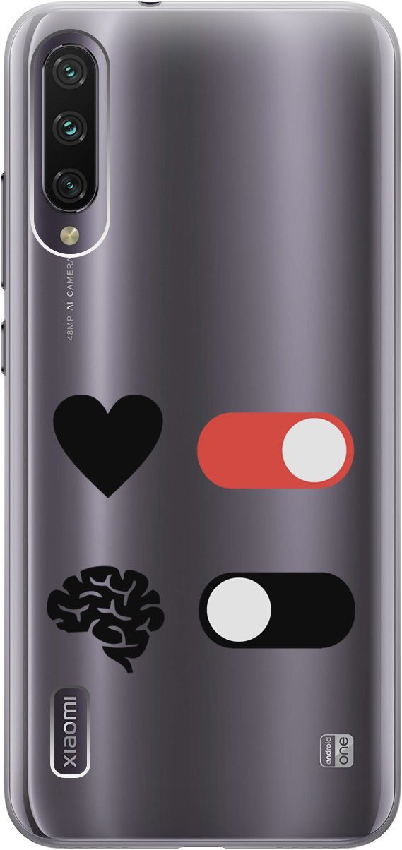 

Чехол на Xiaomi Mi A3/CC9e "Brain Off" прозрачный, Прозрачный;белый, 5516
