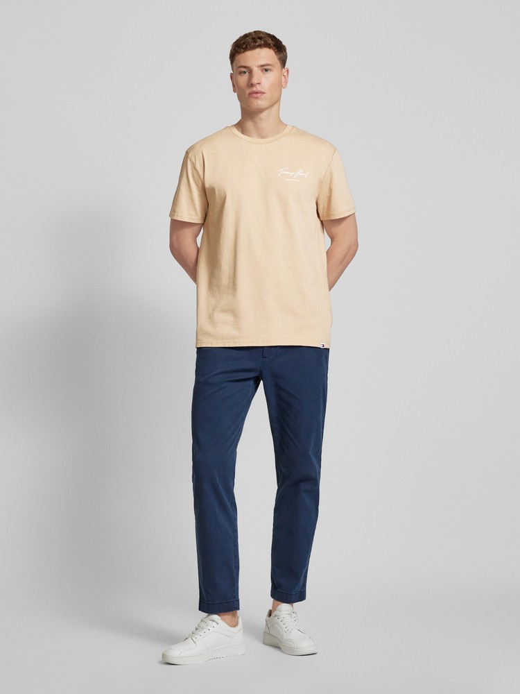 

Футболка мужская Tommy Jeans DM0DM18518 бежевая L, Бежевый, DM0DM18518