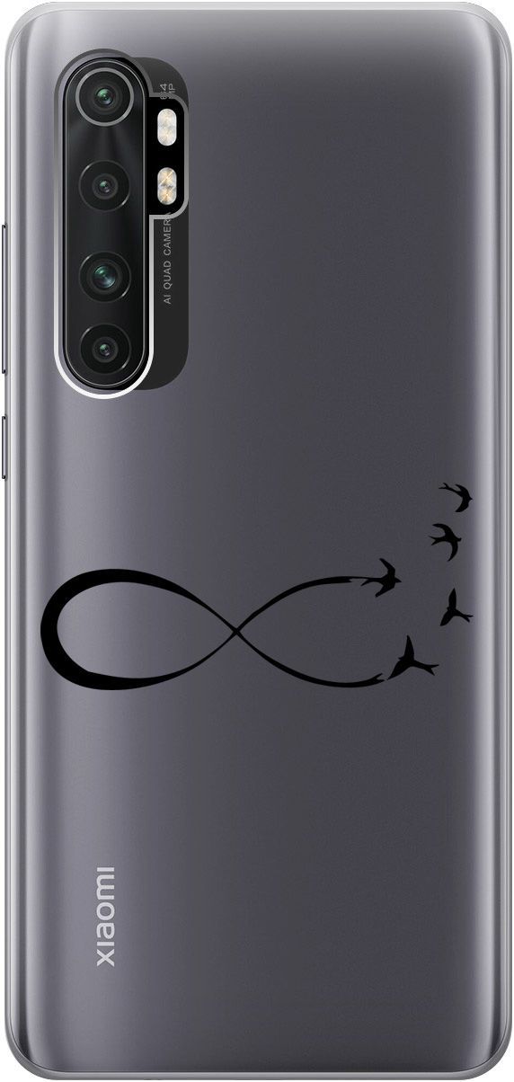 

Чехол на Xiaomi Mi Note 10 Lite "Infinity" прозрачный, Прозрачный;черный, 5521