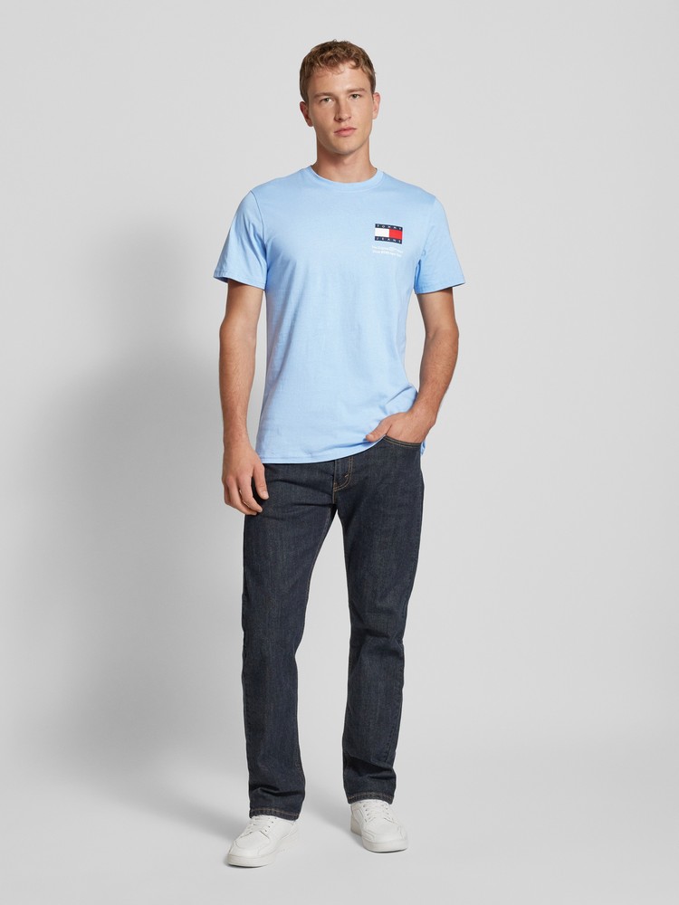 

Футболка мужская Tommy Jeans DM0DM18263 голубая S, Голубой, DM0DM18263