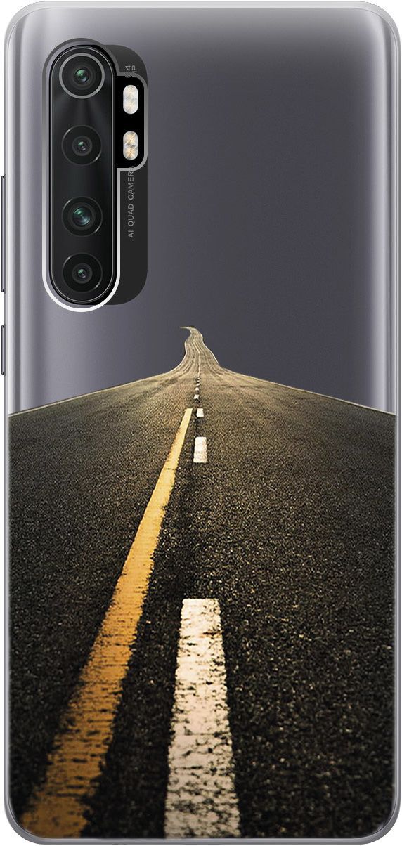 

Чехол на Xiaomi Mi Note 10 Lite "Road" прозрачный, Прозрачный;коричневый, 5521