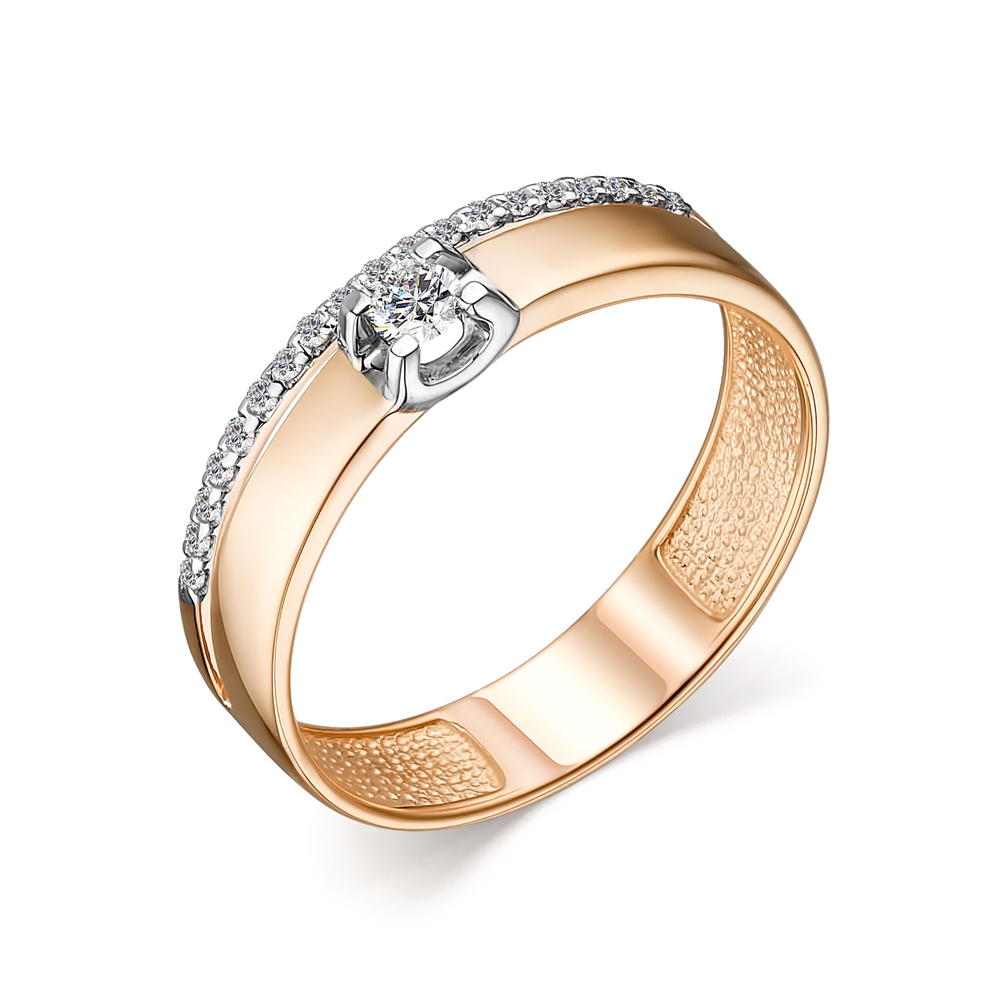 

Кольцо из красного золота с бриллиантом р. 19 АЛЬКОР 13923-100, 13923-100