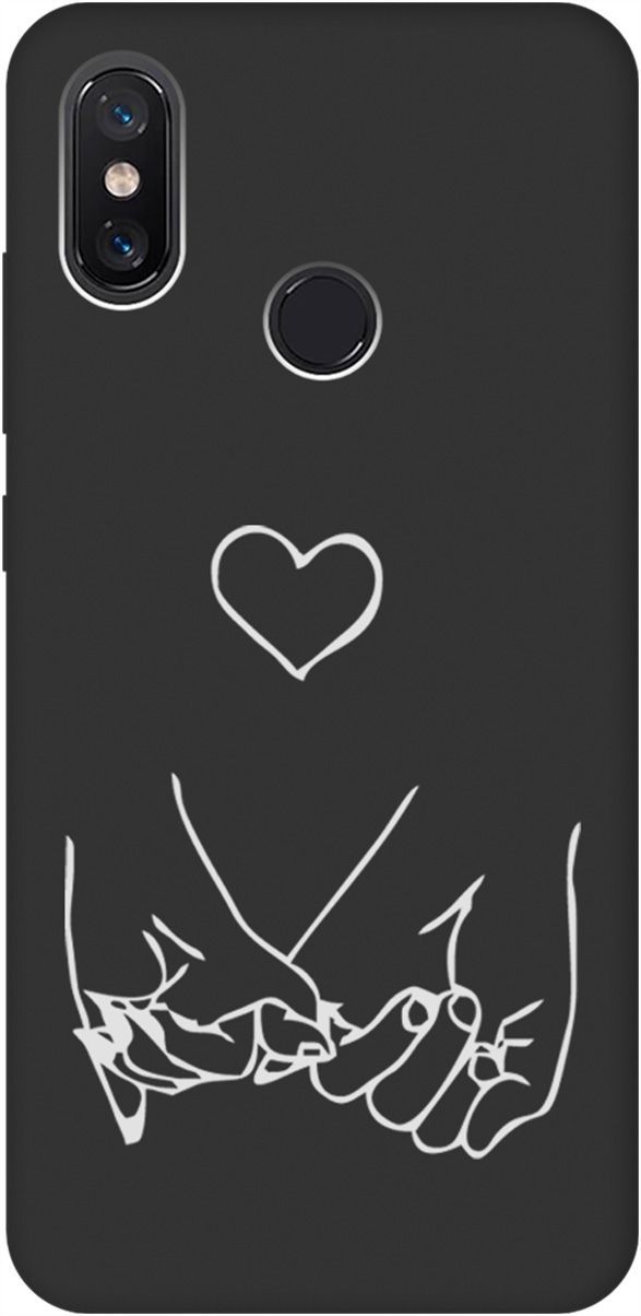 

Матовый чехол на Xiaomi Mi 8 "Lovers Hands W" черный, Черный;белый, 8622