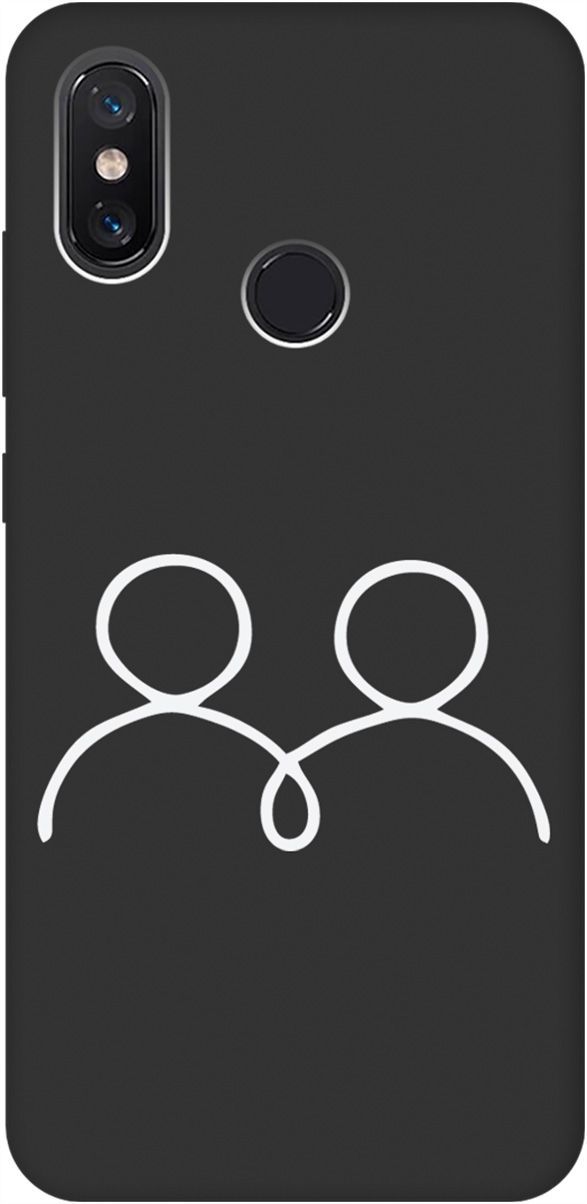 

Матовый чехол на Xiaomi Mi 8 "Couple Lines W" черный, Черный;белый, 8622