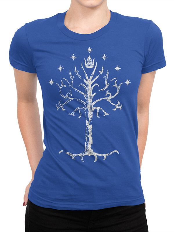 

Футболка женская Dream Shirts Властелин Колец - Древо Гондора синяя XL, Властелин Колец - Древо Гондора