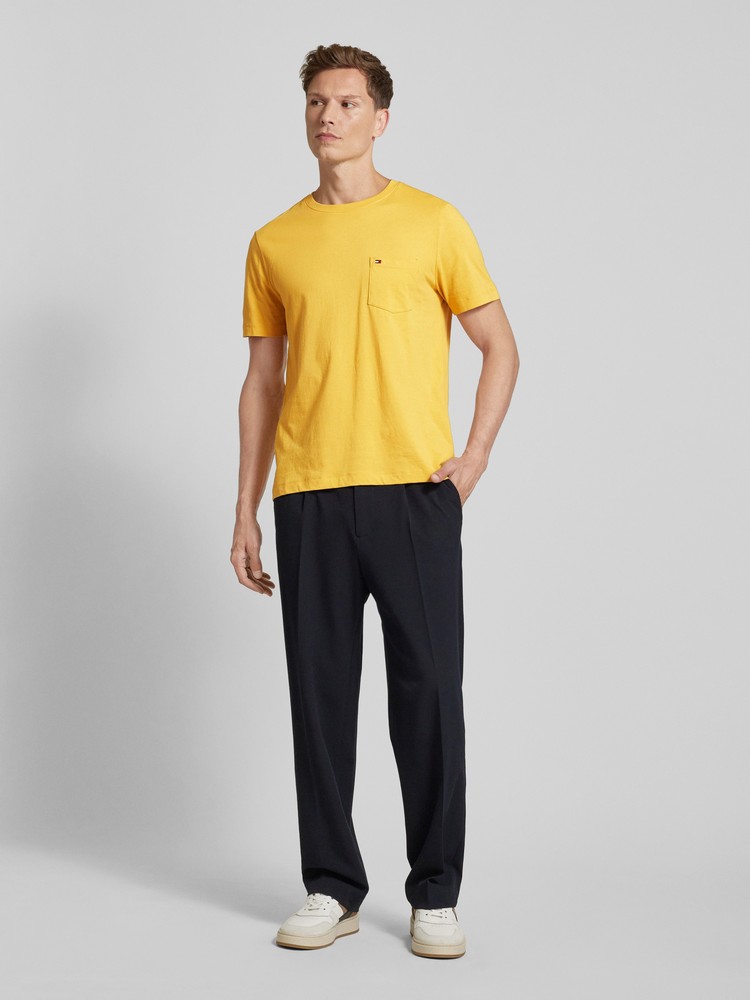

Футболка мужская Tommy Hilfiger MW0MW36220 желтая XXL, Желтый, MW0MW36220