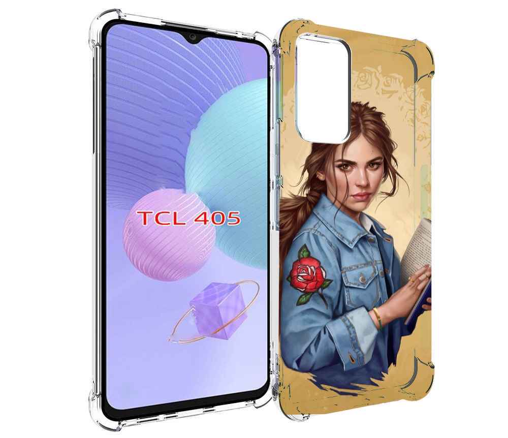 

Чехол MyPads девушка-в-бежевом-фоне для TCL 405, Tocco