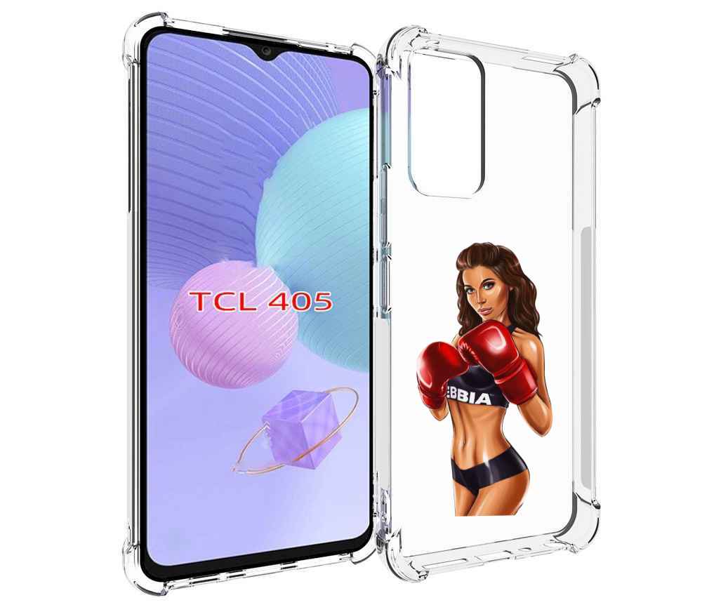 

Чехол MyPads девушка-в-боксерских-перчатках женский для TCL 405, Tocco