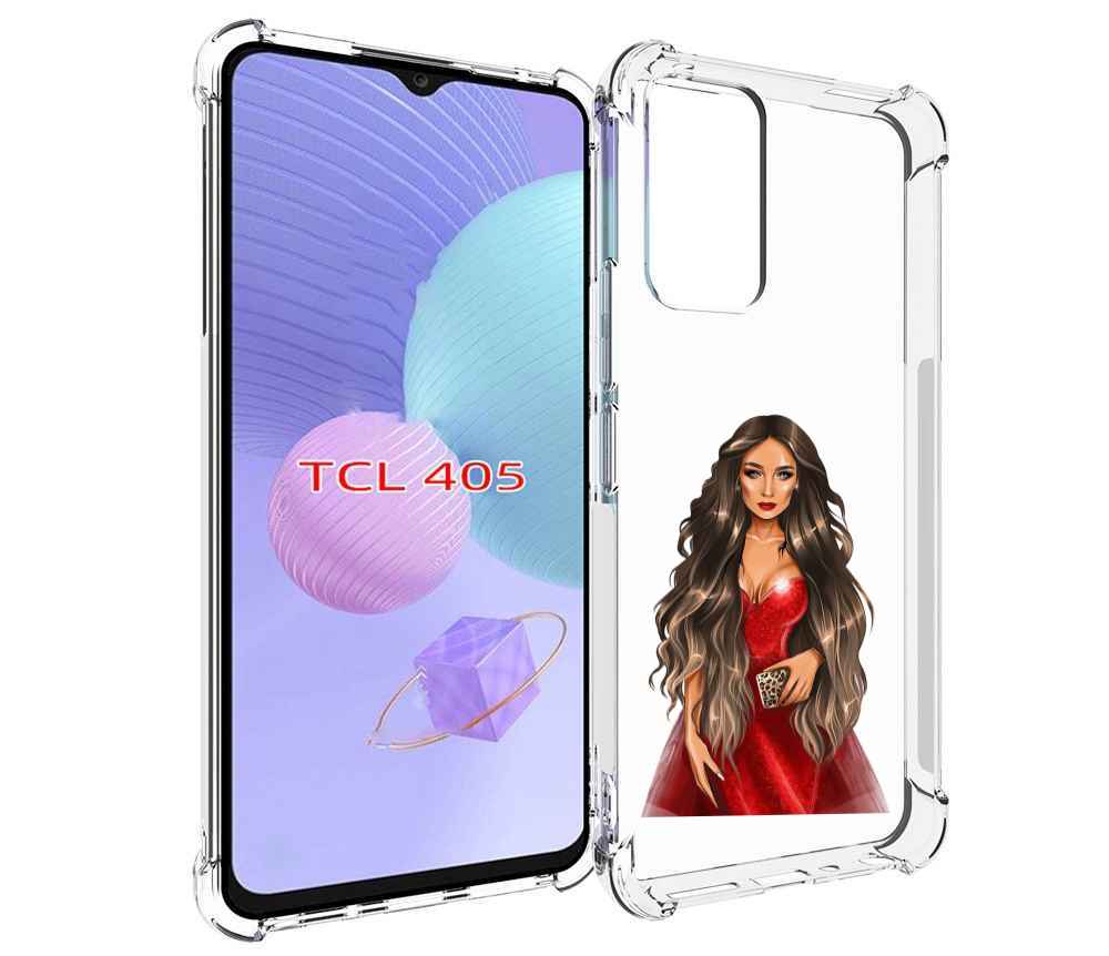 

Чехол MyPads девушка-в-вечернем-платье женский для TCL 405, Tocco