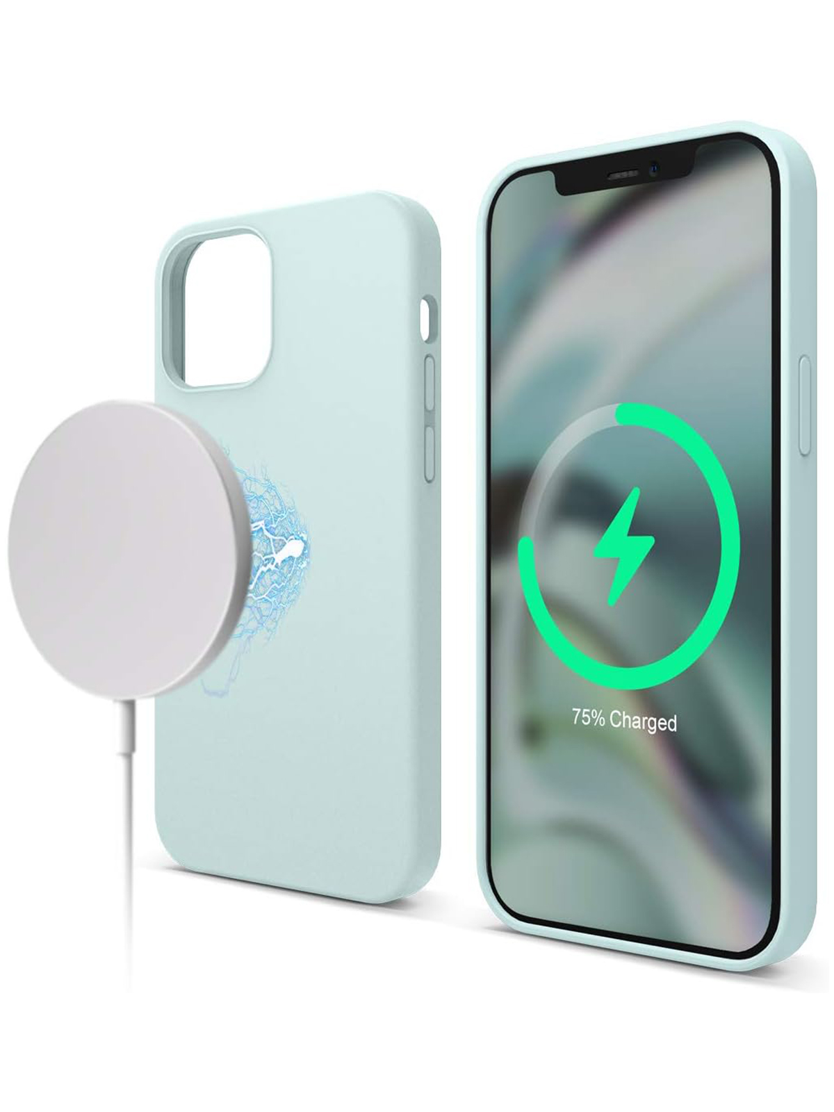 

Чехол Elago для iPhone 12/12 Pro с MagSafe silicone case Mint, Зеленый