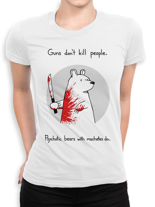 

Футболка женская Dream Shirts Медведи с Мачете белая 2XL, Белый, Медведи с Мачете