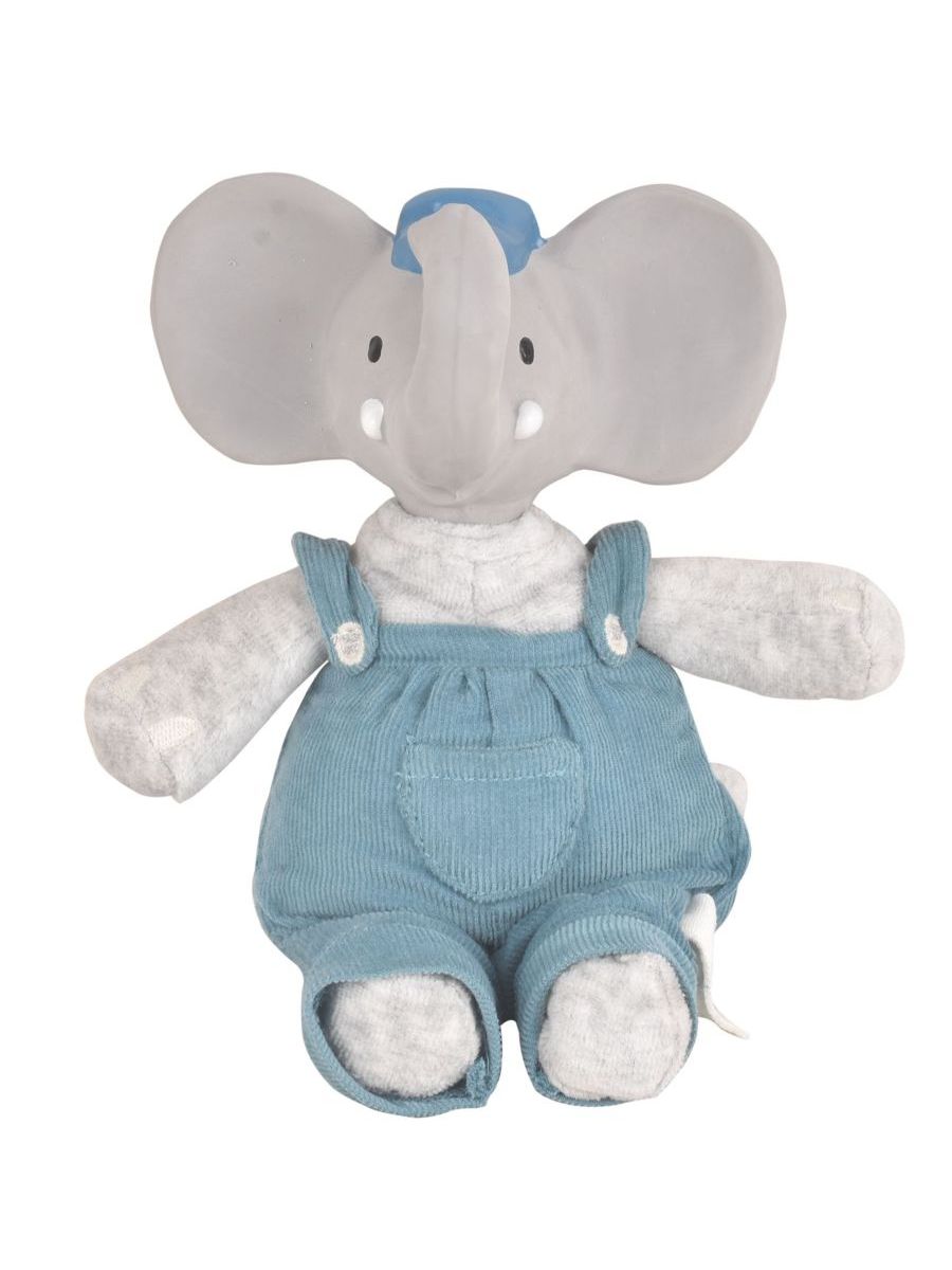 

Мягконабивная игрушка Tikiri с головой из натурального каучука слоник Alvin, 78102, 78102