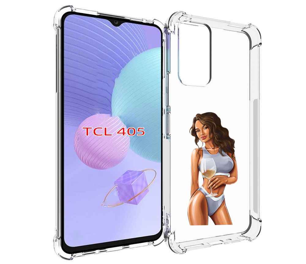 Чехол MyPads девушка-в-сером-купальнике- женский для TCL 405