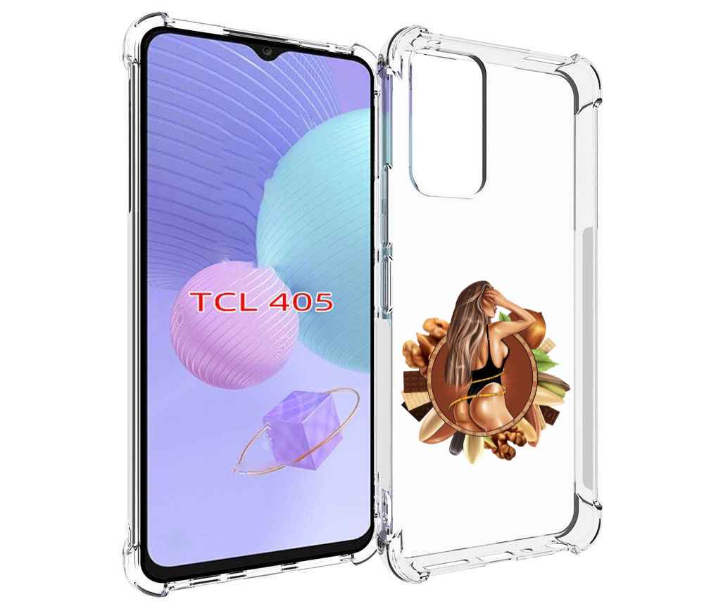 Чехол MyPads девушка-в-черном-купальнике женский для TCL 405