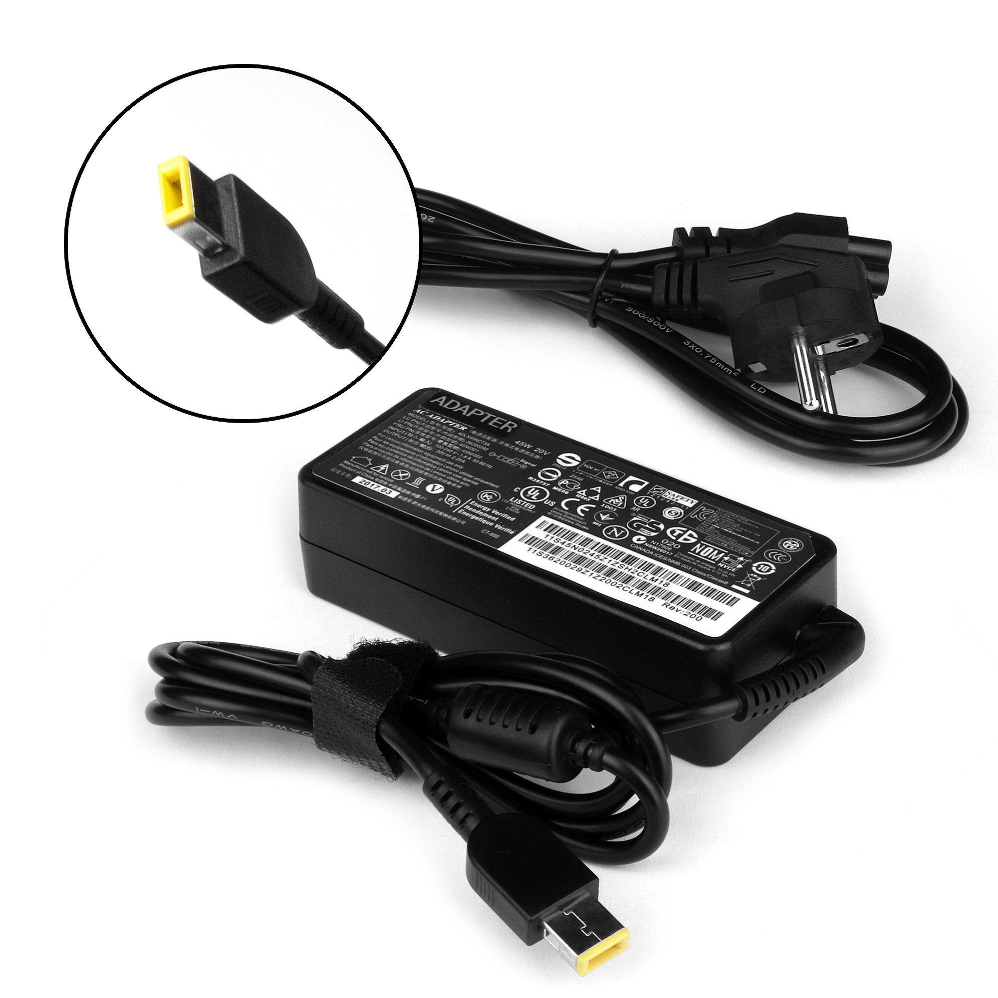 

Блок питания для ноутбука Lenovo 20V 2.25A (Square) 45W 45N0294