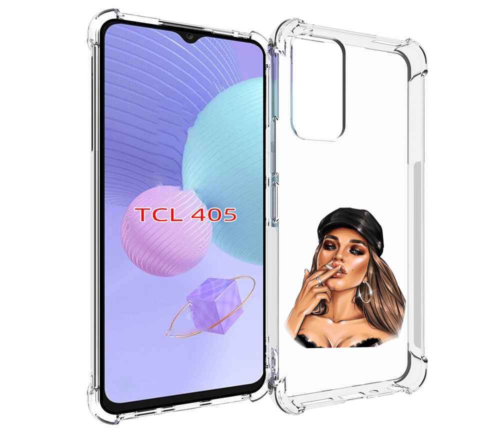 

Чехол MyPads девушка-в-шапке-с-сигаретой для TCL 405, Tocco