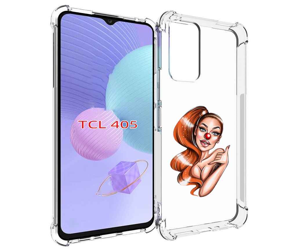 

Чехол MyPads девушка-клоун для TCL 405, Tocco