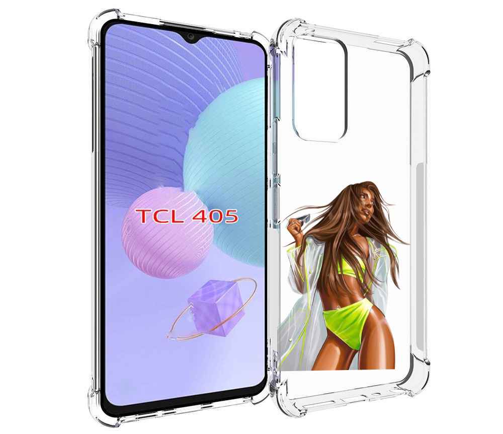 

Чехол MyPads девушка-модель-мулатка для TCL 405, Tocco
