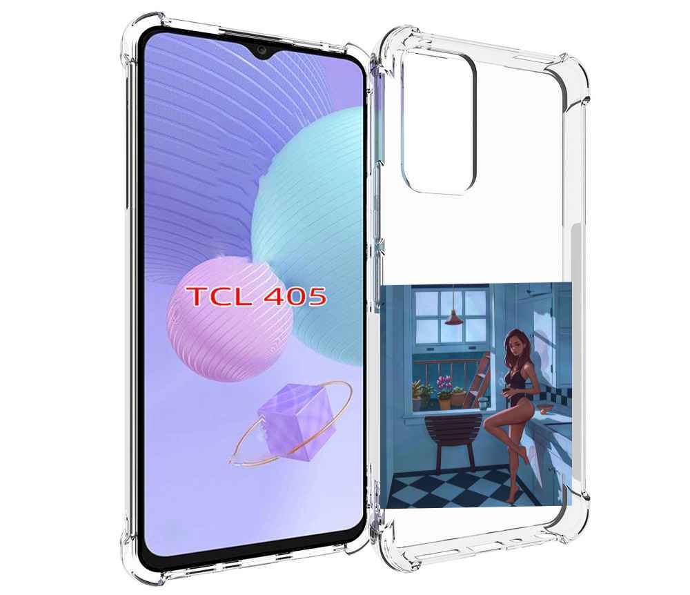 

Чехол MyPads девушка-на-кухне для TCL 405, Tocco