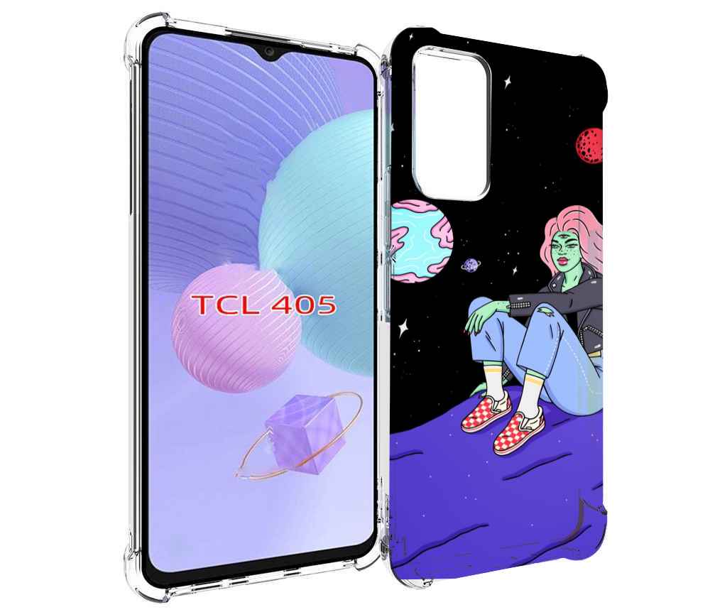 

Чехол MyPads девушка-на-луне-мультик для TCL 405, Tocco
