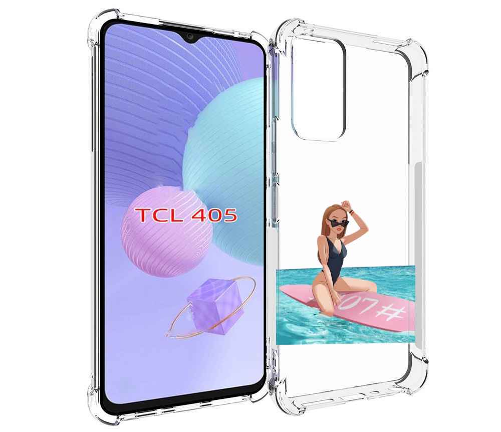 

Чехол MyPads девушка-на-серфе женский для TCL 405, Tocco