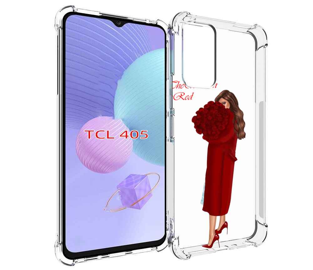

Чехол MyPads девушка-полностью-в-красном женский для TCL 405, Tocco
