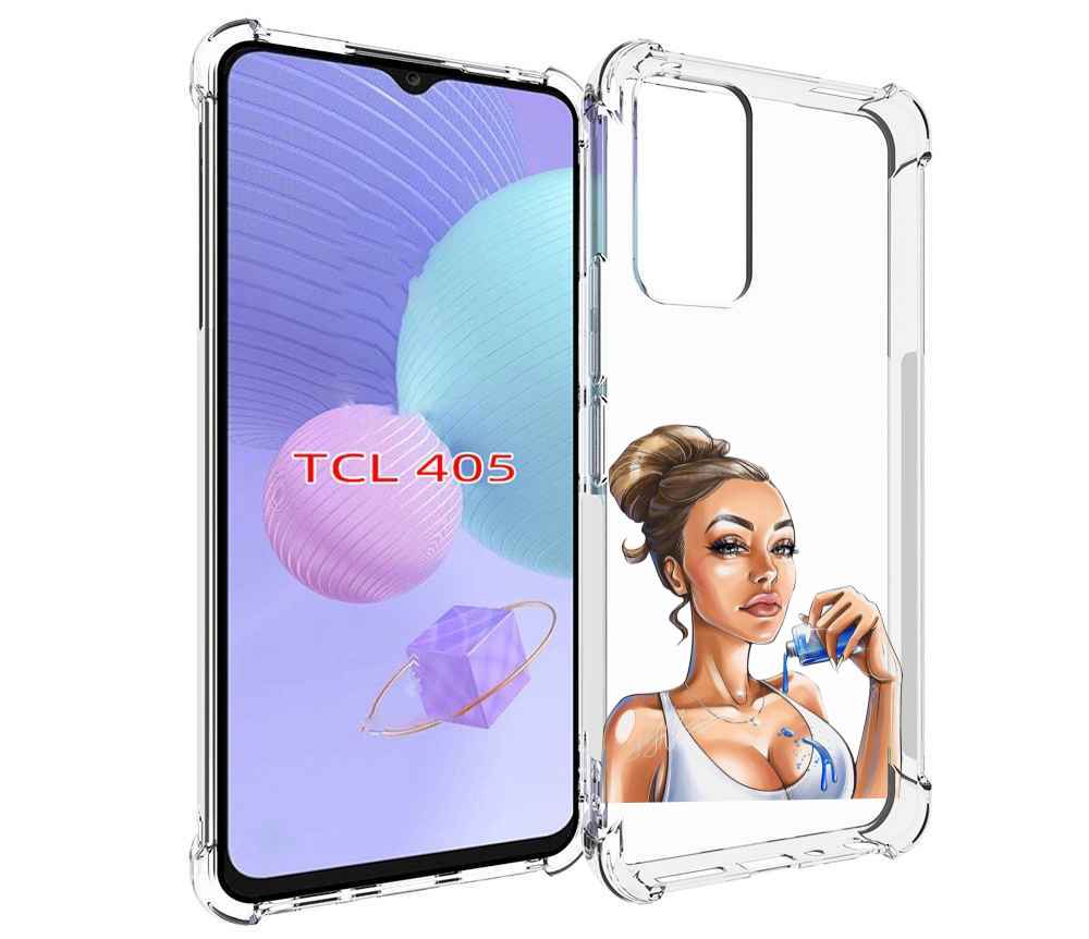 

Чехол MyPads девушка-пролила-краску женский для TCL 405, Tocco