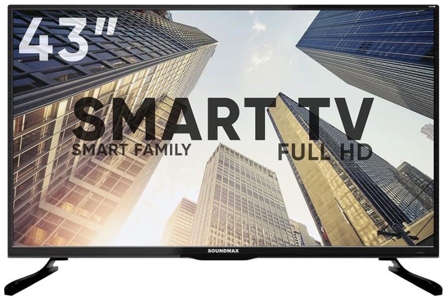 Телевизор Soundmax SM-LED43M02S, 43", FHD черный