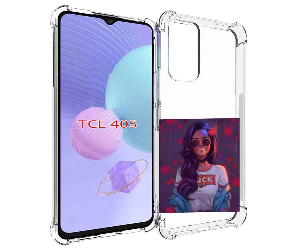 

Чехол MyPads девушка-с-жвачкой женской для TCL 405, Tocco