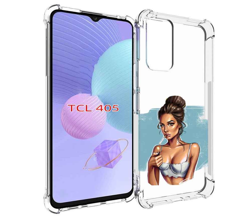 

Чехол MyPads девушка-с-зажигалкой для TCL 405, Tocco