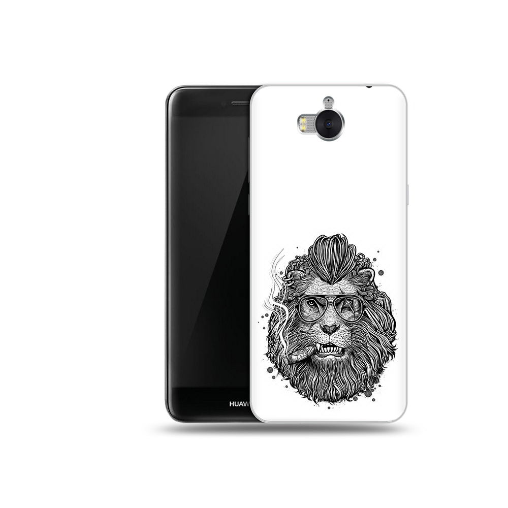 

Чехол MyPads Tocco для Huawei Y5 курящий лев (PT91582.58.432), Прозрачный, Tocco
