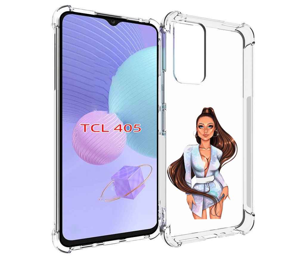 

Чехол MyPads девушка-с-очень-длинными-волосами женский для TCL 405, Tocco