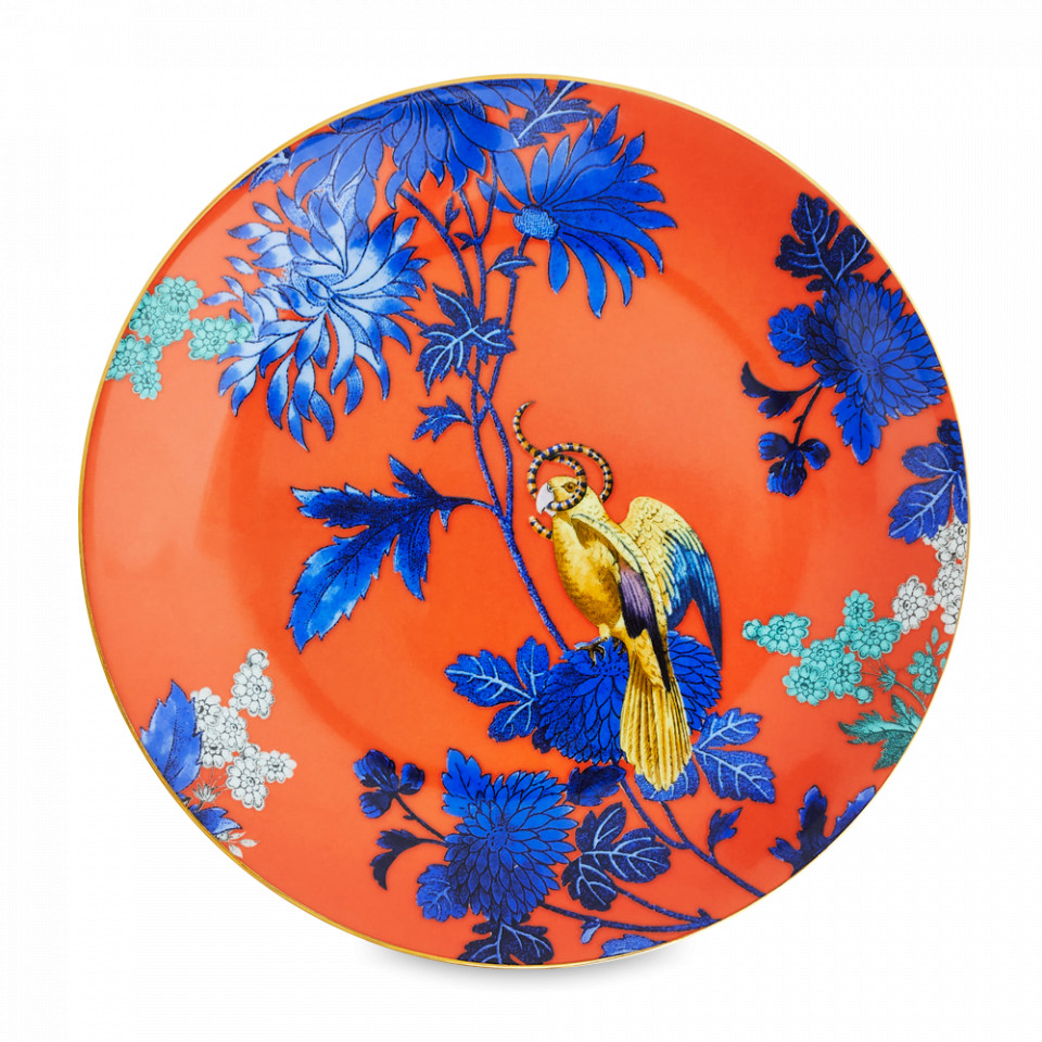 

Тарелка закусочная Золотой попугай, WEDGWOOD, Wonderlust,20 см, костяной фарфор