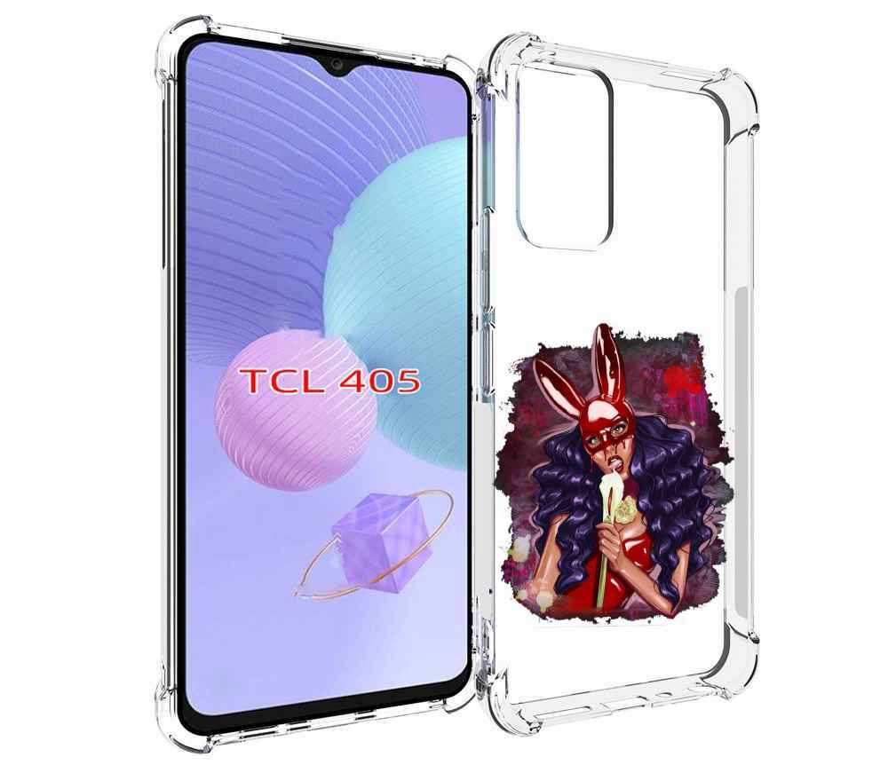 

Чехол MyPads девушка-с-текучей-маской женский для TCL 405, Tocco