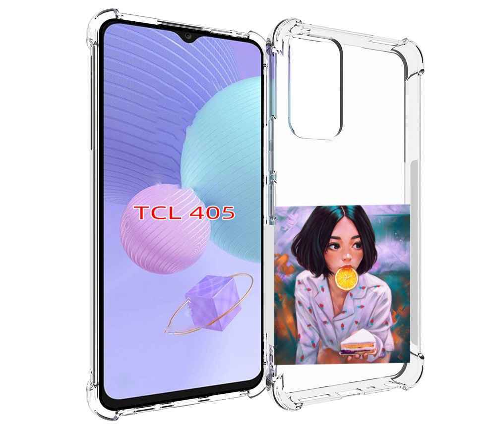 

Чехол MyPads девушка-с-чизкейком женский для TCL 405, Tocco